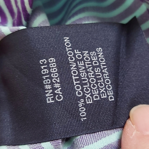 Robert Graham Mint/Purple Striped Long Sleeve Button Down Shirt Size L - Picture 9 of 9